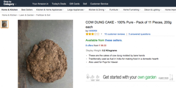 It’s True: Cow Dung Cakes Sell like Hot Cakes on Amazon & EBay