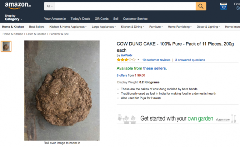 It’s True: Cow Dung Cakes Sell like Hot Cakes on Amazon & EBay