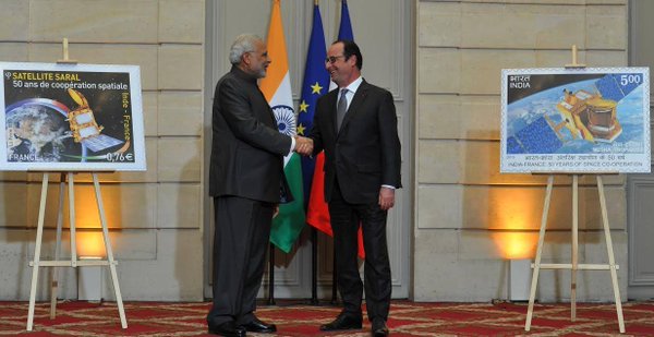 50 Years Of Space Co-operation: India & France Jointly Released A Set Of TWO Commemorative Postage Stamps