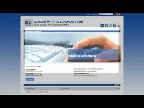 Tutoriel vidéo pour postuler à un stage au Conseil de l’UE