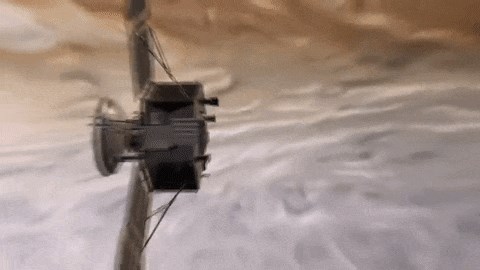 The Juno spacecraft is the size of a basketball court, but w…