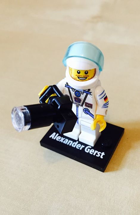 A LEGO fan-made Alexander Gerst with camera next to Col. Chris Hadfield.

Carrie…