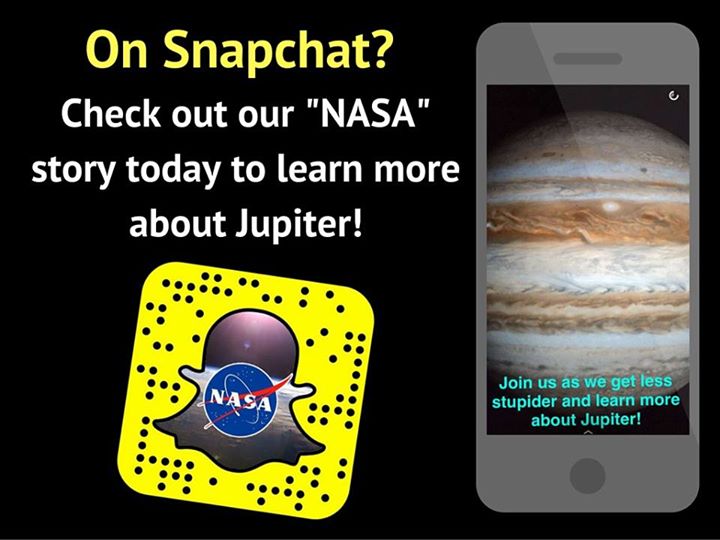 On Snapchat? Add ‘NASA’ and learn all about  #Jupiter & our …