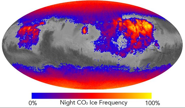 Some dusty parts of Mars get as cold at night year-round as …