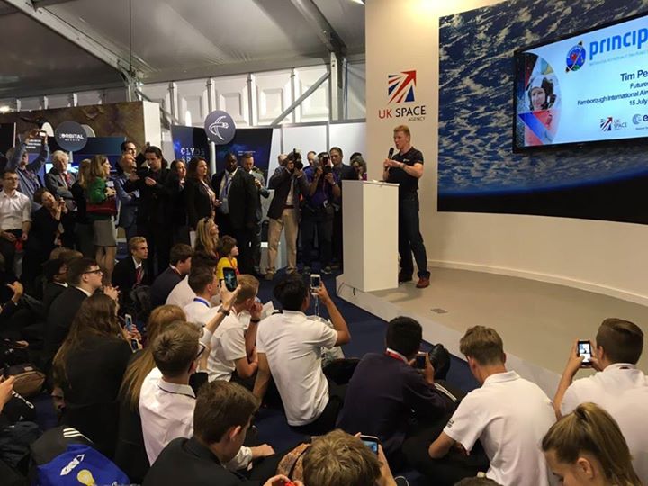Full house – standing room only – at Farnborough International Airshow with Tim …