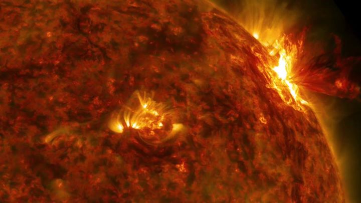 Trio of solar flares! The sun emitted three mid-level solar …