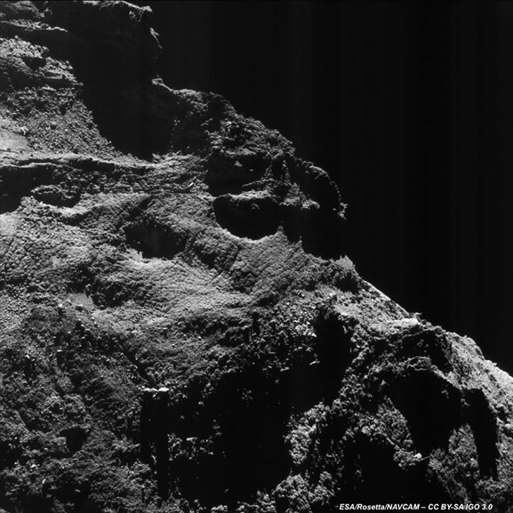 This stunning view was captured by Rosetta’s NAVCAM on 24 July from a distance o…