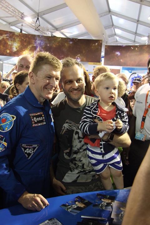ESA astronaut Tim Peake signing autographs and chatting to visitors to the  #Spa…