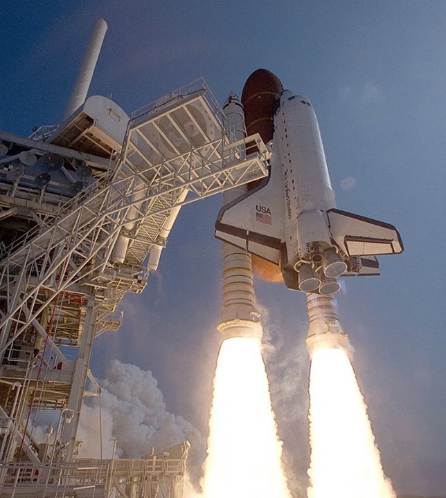 The launch of Space Shuttle Atlantis STS-46 on 31 July 1992, at 09:56 EDT.
