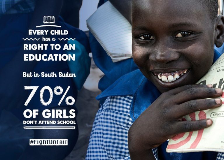 400k children in #SouthSudan have been forced out of school because of conflict….