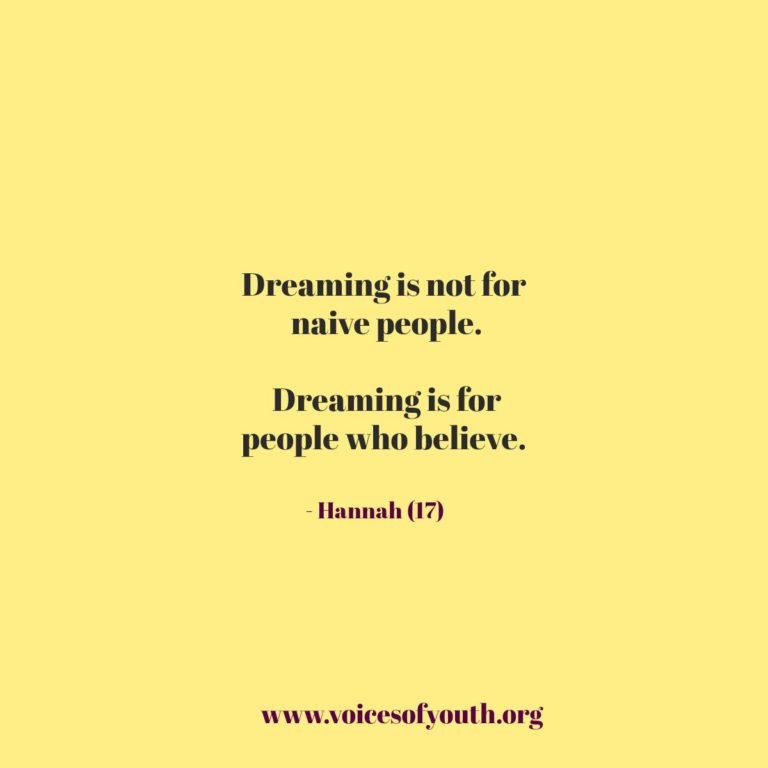 So remember to dream today! Via @voicesofyouth …