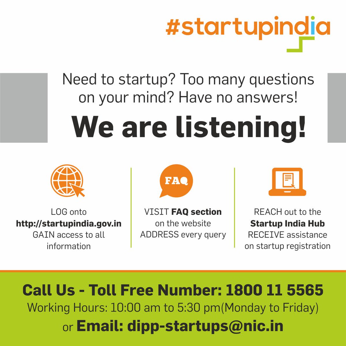 (1/2) Heard about #StartupIndia and need more information? Vis…