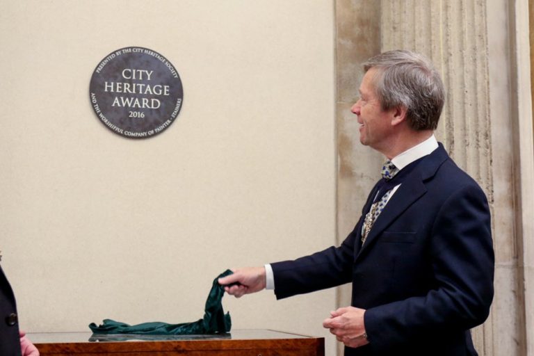 Here’s @citylordmayor presenting us with the @cityoflondon Heritage Trust award!…