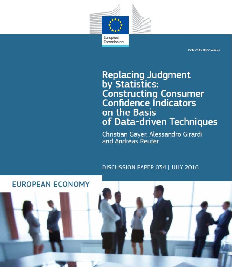 Comparing EC Consumer Confidence Indicator performance with alternative statisti…