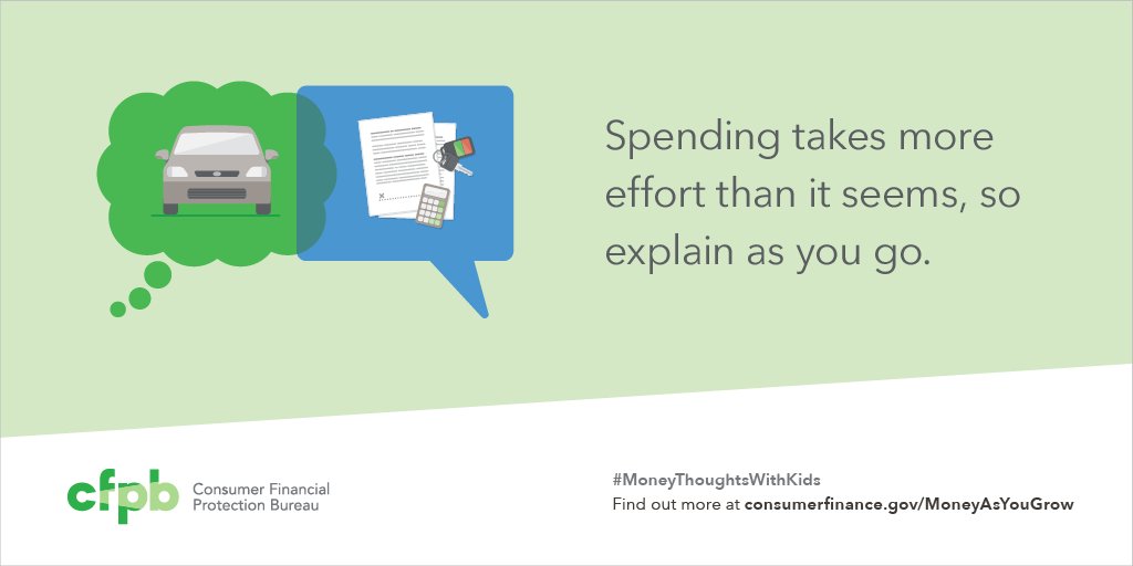 Your children listen when you explain money as you go shopping:  …