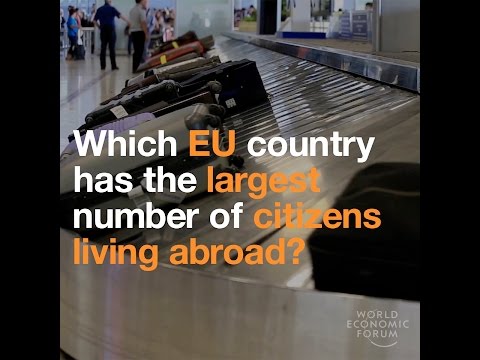 Which EU country has the largest number of citizens living abroad?