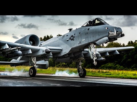 US A-10 ground attack jets practise landing on highways in Estonia