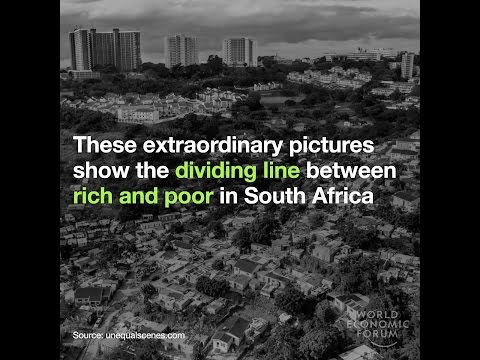 These extraordinary pictures show the dividing line between rich and poor in South Africa