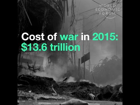 Cost of war in 2015 $13 6 trillion  How much do we spend on peace?