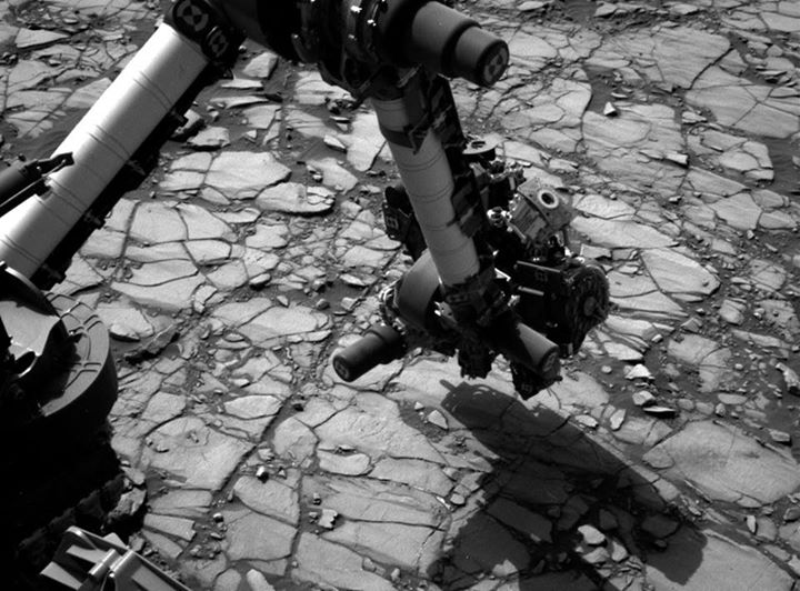 Reaching out to drill down. Our Curiosity rover extends its …