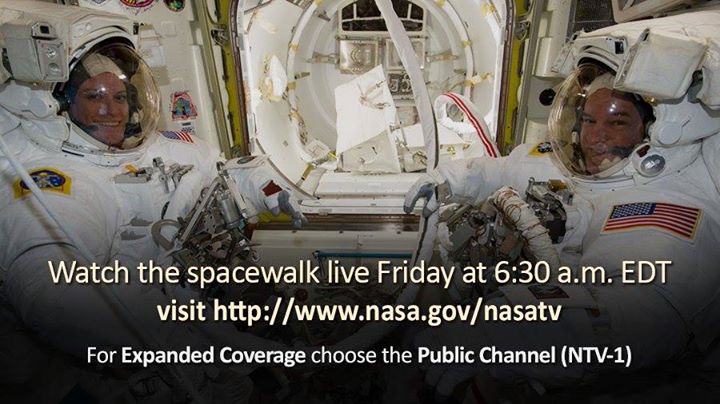 Set your alarm! Two astroanuts will venture outside the Inte…