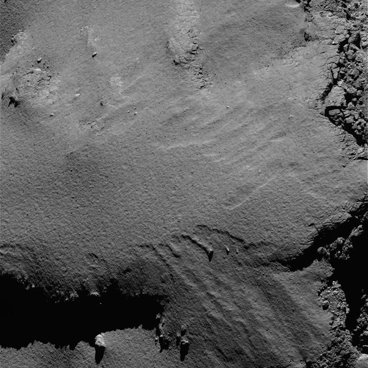 A Rosetta Mission narrow angle camera image taken on 12 August at 7.4 km from Co…