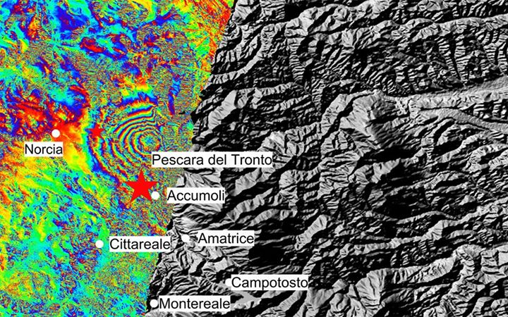 Combining two Sentinel-1 radar scans from 20 August and 26 August 2016, this int…