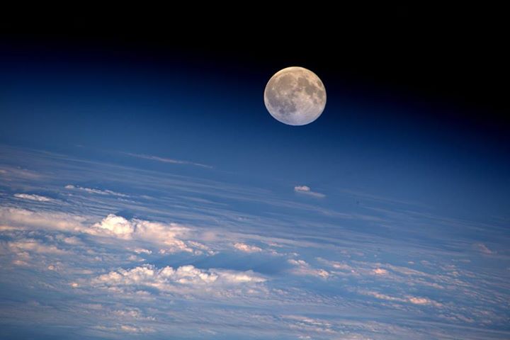 This week’s full Moon as photographed from the International Space Station by NA…