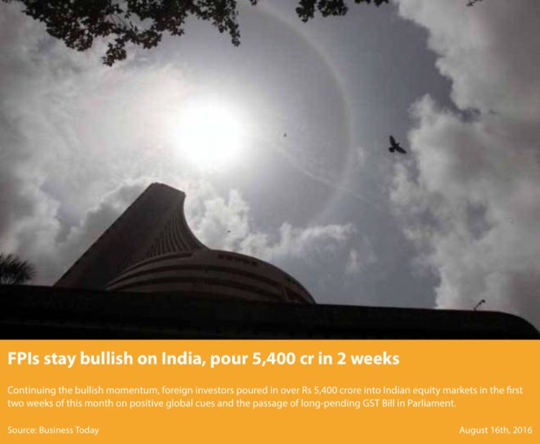RT @nsitharaman: FPIs stay bullish on India, pour 5,400 cr in 2 weeks


via NMAp…