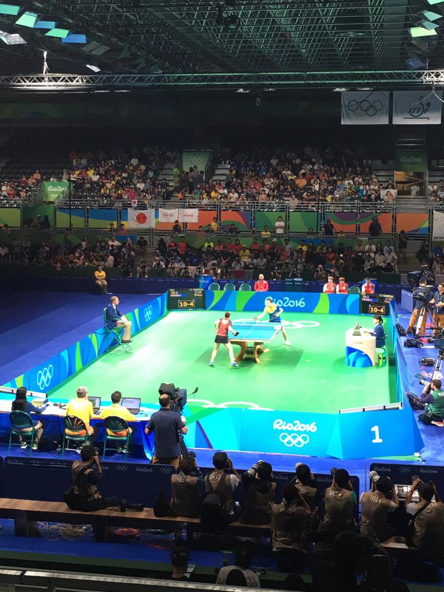 #TableTennis women’s team bronze medal match! #SIN vs #JPN
#Olympics …