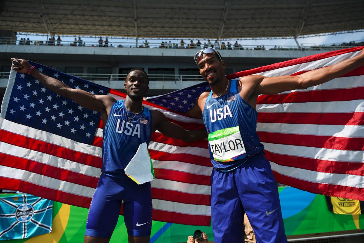 Men’s Triple Jump Results:
#Gold .@Taylored2jump #USA
#Silver @WilliamClaye #USA…