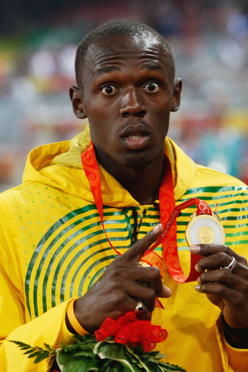 #gold Beijing 2008 #gold London 2012 #gold #Rio2016 Men’s 100m #Athletics @usain…