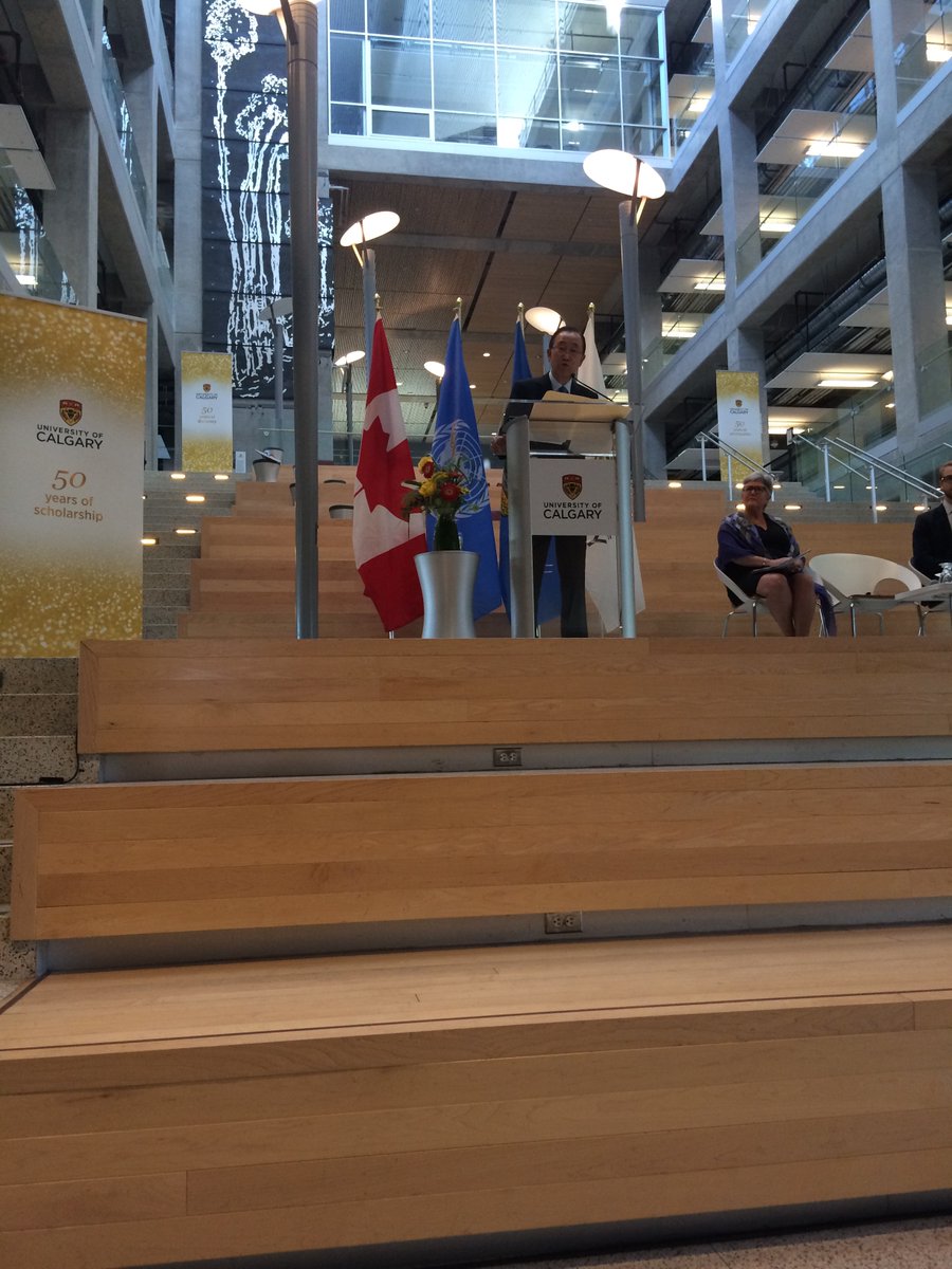 BKM to students on #YouthDay at @uCalgary: I challenge you to end poverty while …
