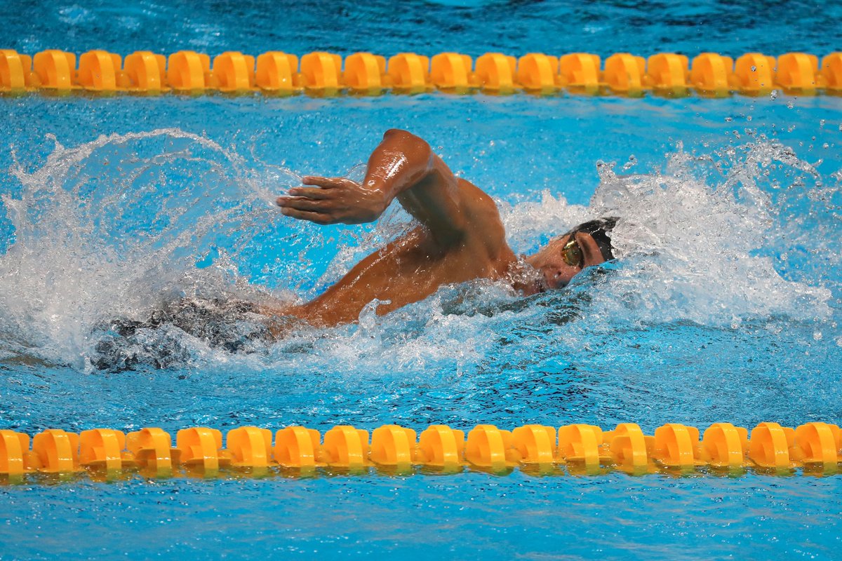 Gregorio Paltrinieri (#ITA) wins men’s 1500m Free with a time of 14:34.57! Well …