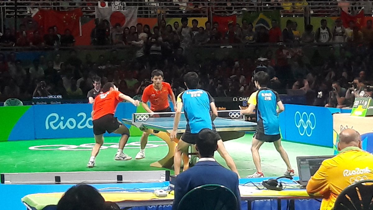 #CHN is now up 2 matches to 1 after winning doubles. #TableTennis #Olympics  @it…