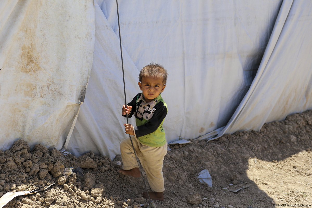 4.7m children in #Iraq need humanitarian assistance – that’s almost 1 in 3 child…