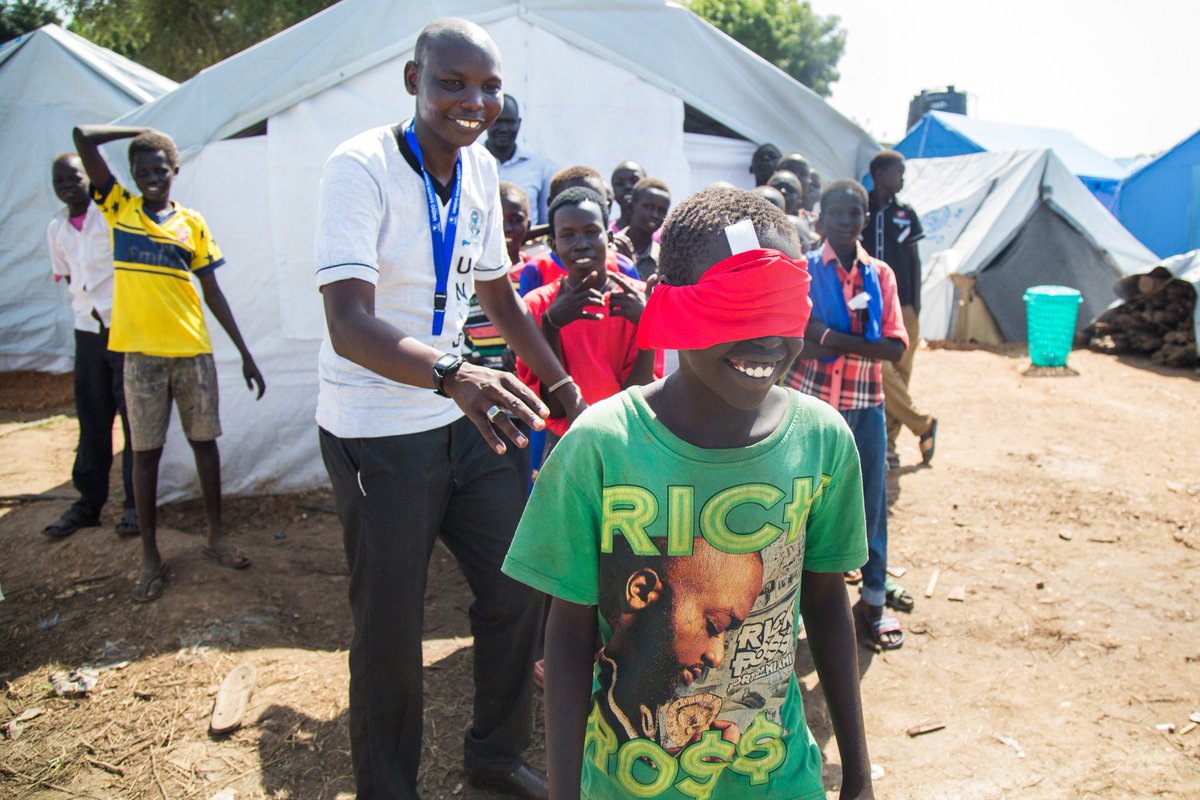 Play helps children recover from trauma. @unicefssudan is providing safe spaces …