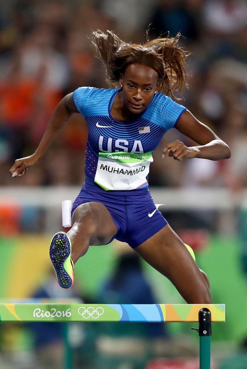Dalilah Muhammad (#USA) wins #gold in women’s 400m hurdles with a time of 53.13!…