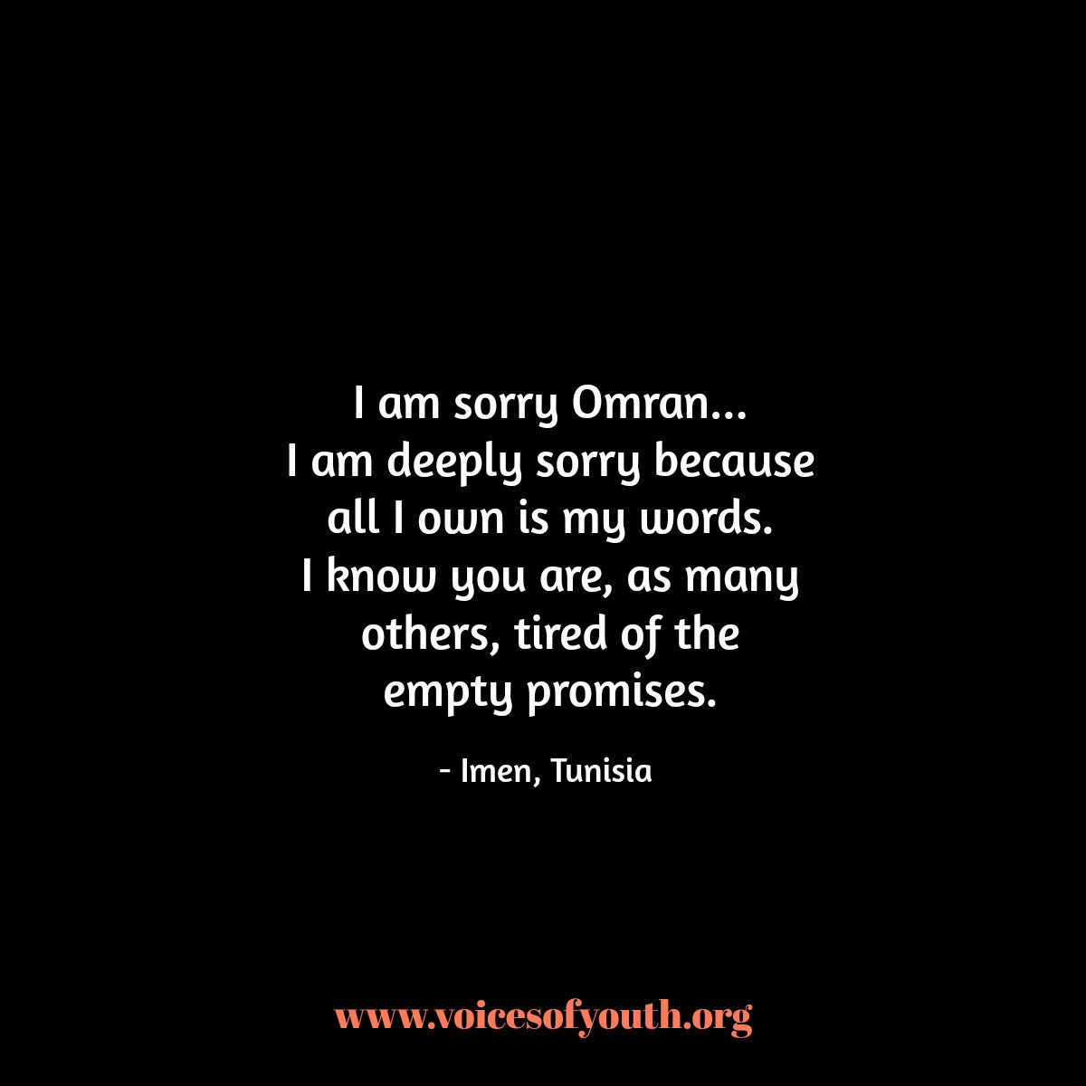 RT @voicesofyouth: Did I see his face? Yes, I did. Did I cry? Yes. Did it change…