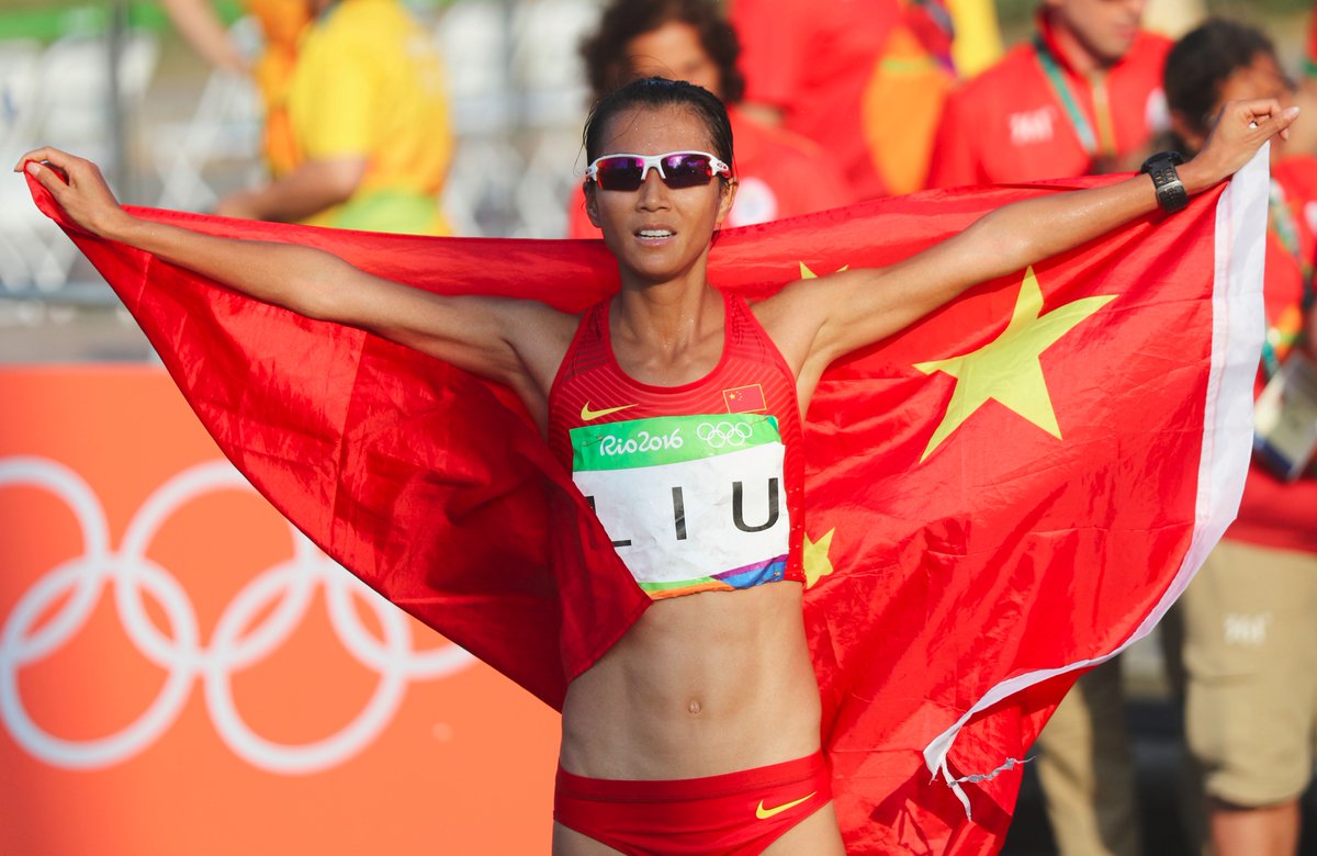 Congrats, Liu Hong (#CHN) on winning #gold in women’s 20km race walk! #Athletics…