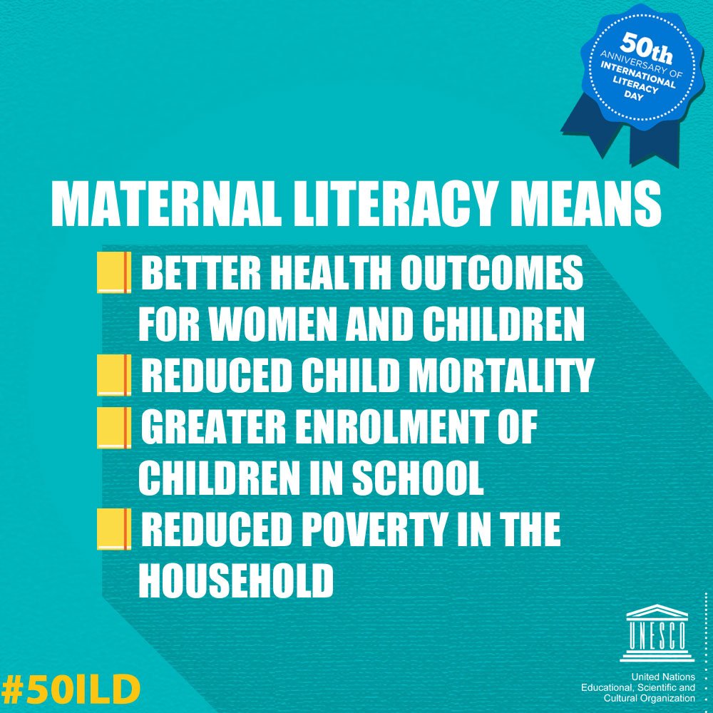 RT @Education2030UN: What are the benefits of better maternal literacy? #50ILD  …