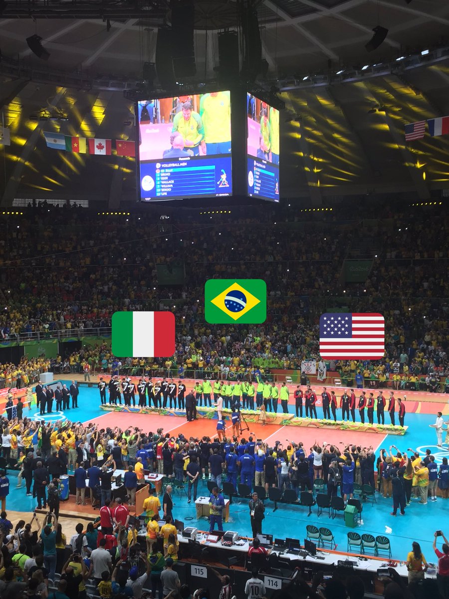 Your #Rio2016 men’s #volleyball medalists! #Gold #BRA, #silver #ITA and #bronze …