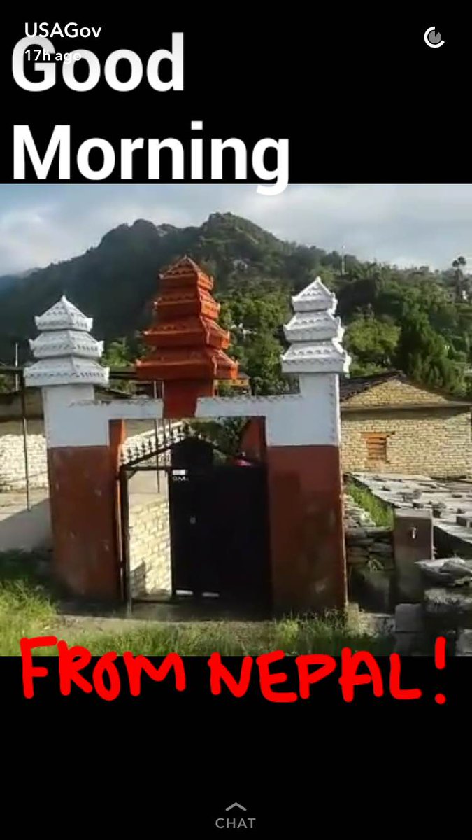 #Nepal Volunteer Kaitlyn is featured today on @USAgov’s Snapchat…