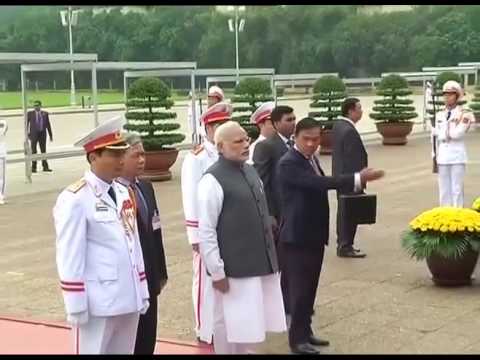 PM Narendra Modi pays homage at mausoleum of Ho Chi Minh in Hanoi