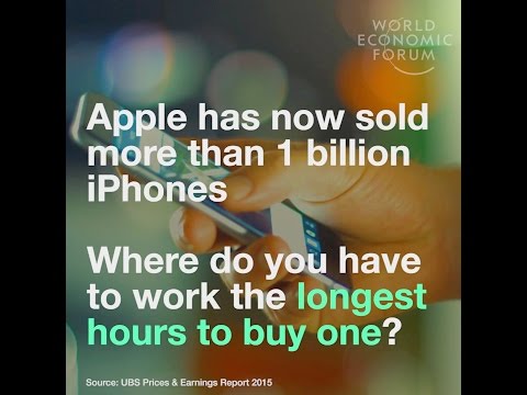 Apple has now sold more than 1 billion iPhones   Where do you have to work the longest hours to buy