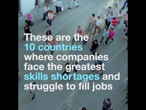 These are the 10 countries where companies face the greatest skills shortages and struggle to fill j