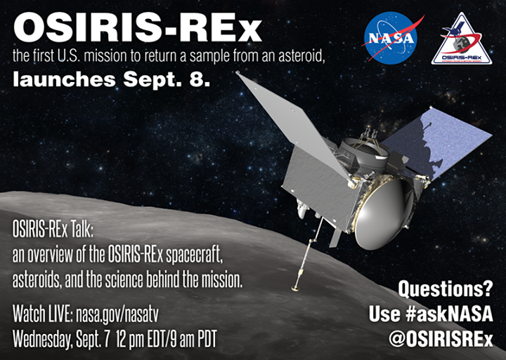 OSIRIS-REx launches tomorrow to an asteroid to bring a sampl…