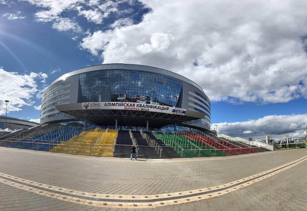 Soon on  : live tour of the Minsk Arena host of the Ice Hockey Olympic Qualifier…