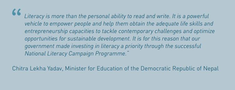 #Literacy is a continuum of #skills that enables people to achieve work & li…