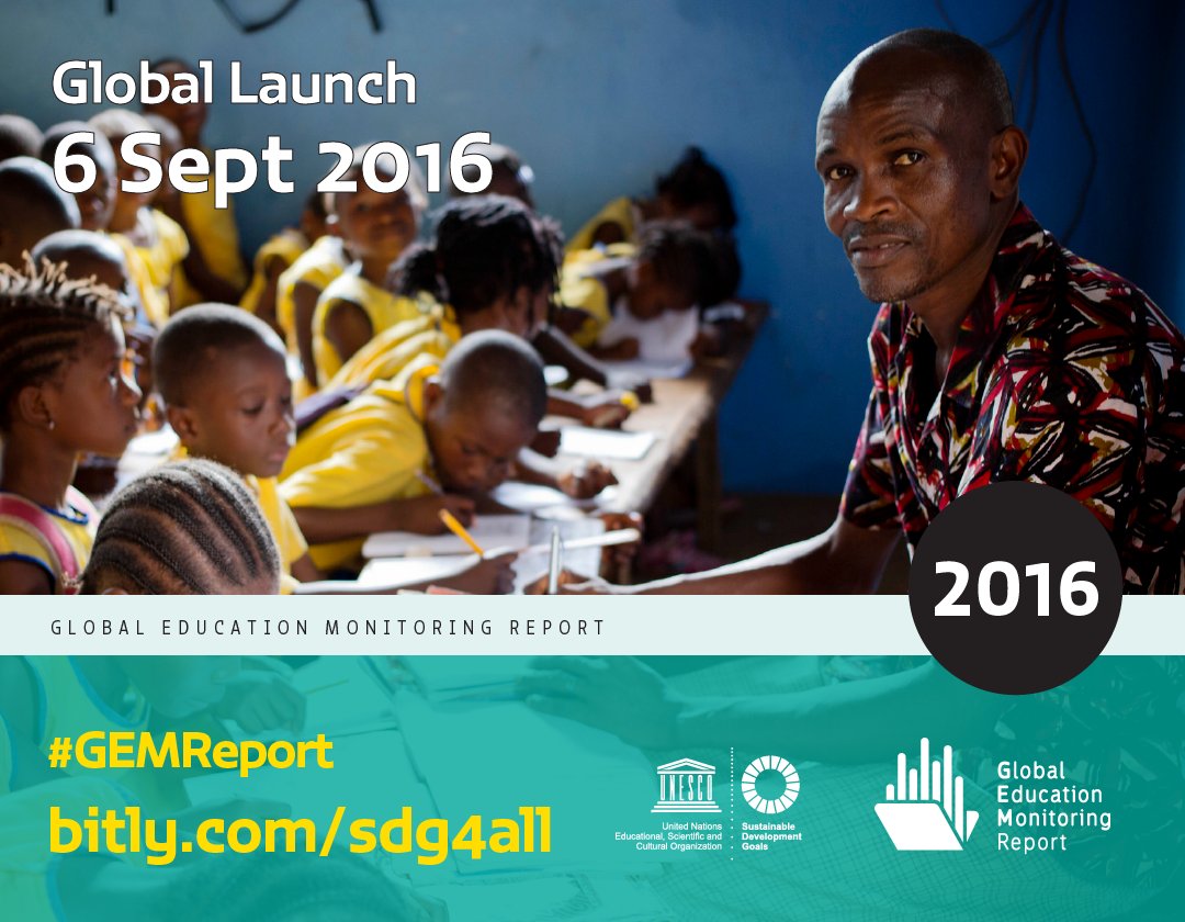 Launch of the 2016 @GEMReport this coming Tuesday. Find out more:  #sdg4all …